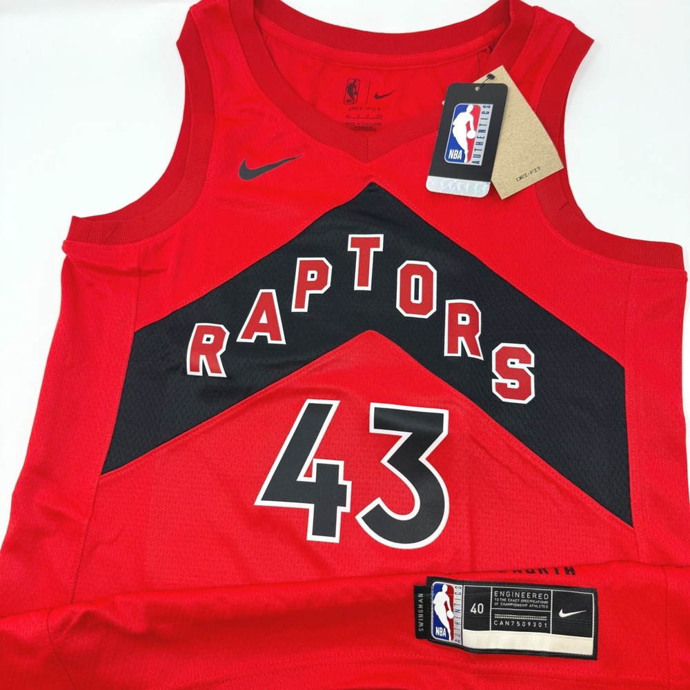 Nike Toronto Raptors Pascal Siakam 43 Mens Small Swingman Jersey CN8022-666 NEW